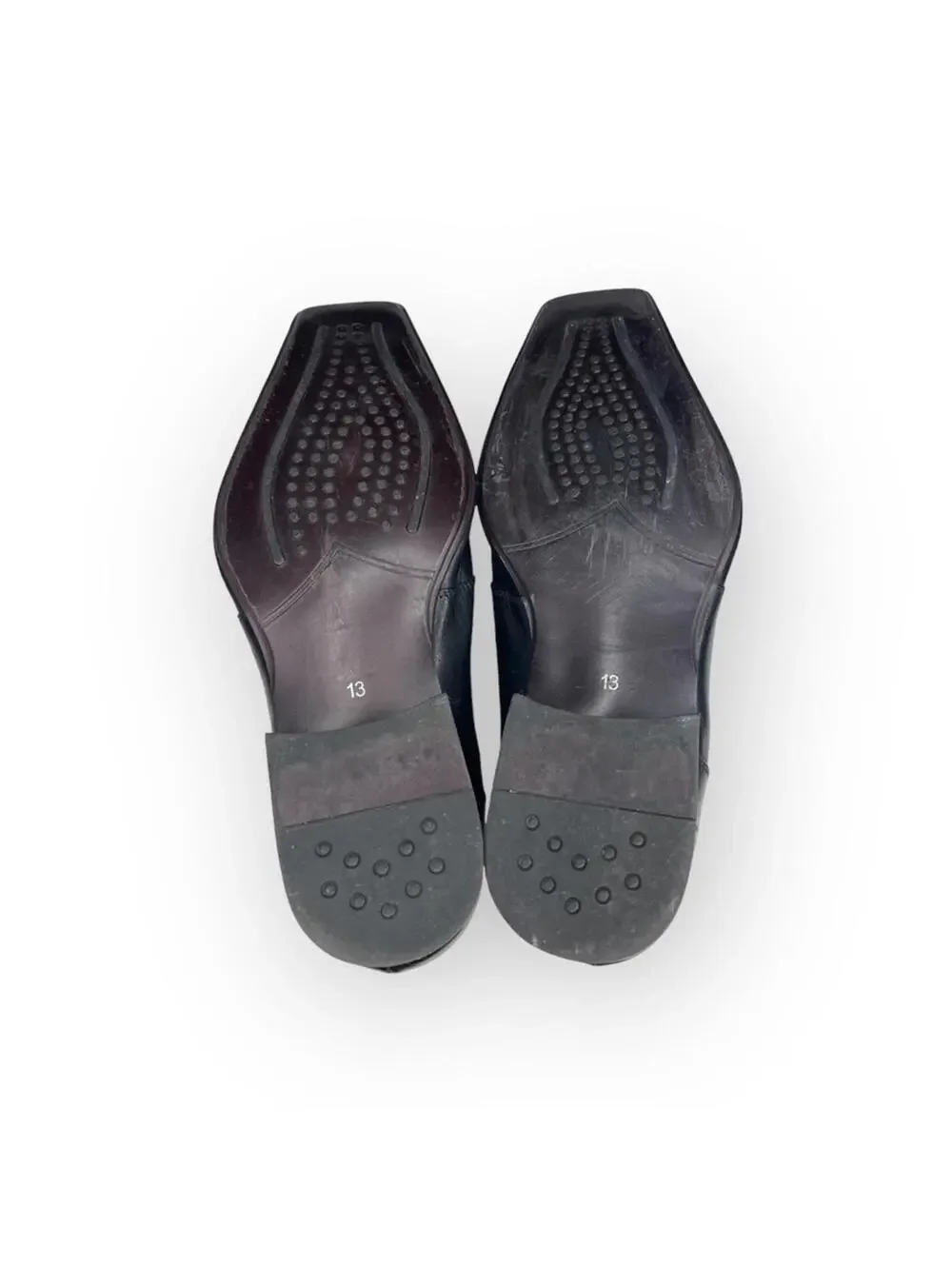 Stacy Adams  Square Toe Dress Shoe Booties  Black Leather Shooties  13D 